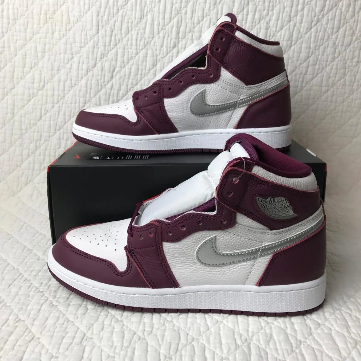 Nike shoes - Air Jordan 1 - Air - 575441-611 - Bordeaux/Metallic Silver White 1