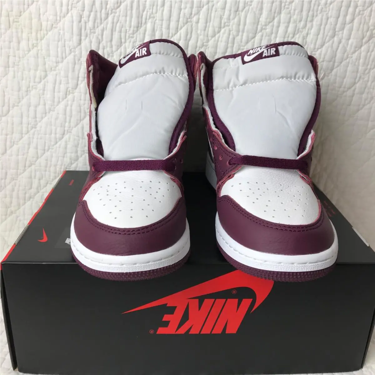 Nike shoes - Air Jordan 1 - Air - 575441-611 - Bordeaux/Metallic Silver White 3