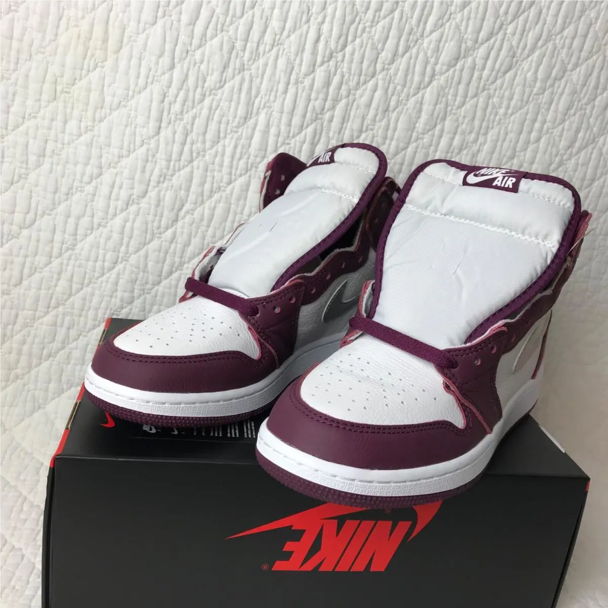 Nike shoes - Air Jordan 1 - Air - 575441-611 - Bordeaux/Metallic Silver White 6