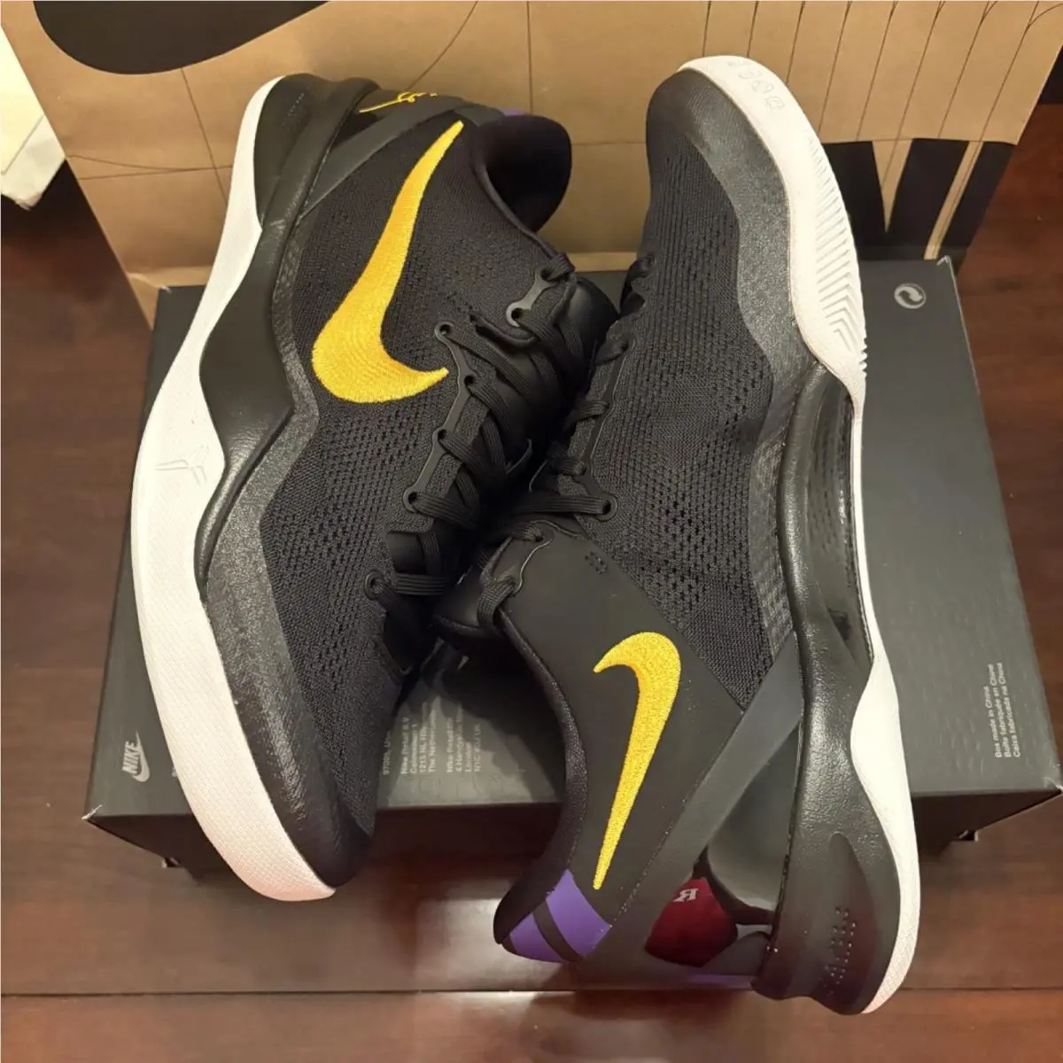Nike shoes - Nike Kobe 8 System - Kobe System - HF9550001 - Black, Manufacturer: Black/University Gold/White/Court Purple 1