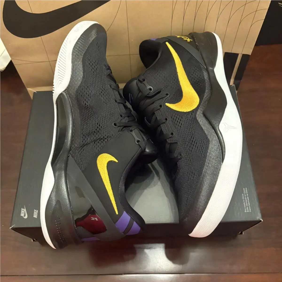 Nike shoes - Nike Kobe 8 System - Kobe System - HF9550001 - Black, Manufacturer: Black/University Gold/White/Court Purple 2