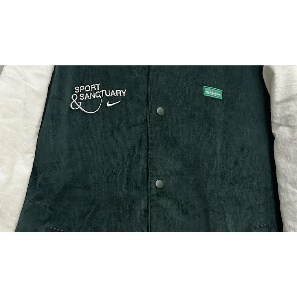 Nike clothing - Nike Sports & Sanctuary Club Bomber Jacket - FB9972-397 - Pro Green (UPC: 196604784412) 2