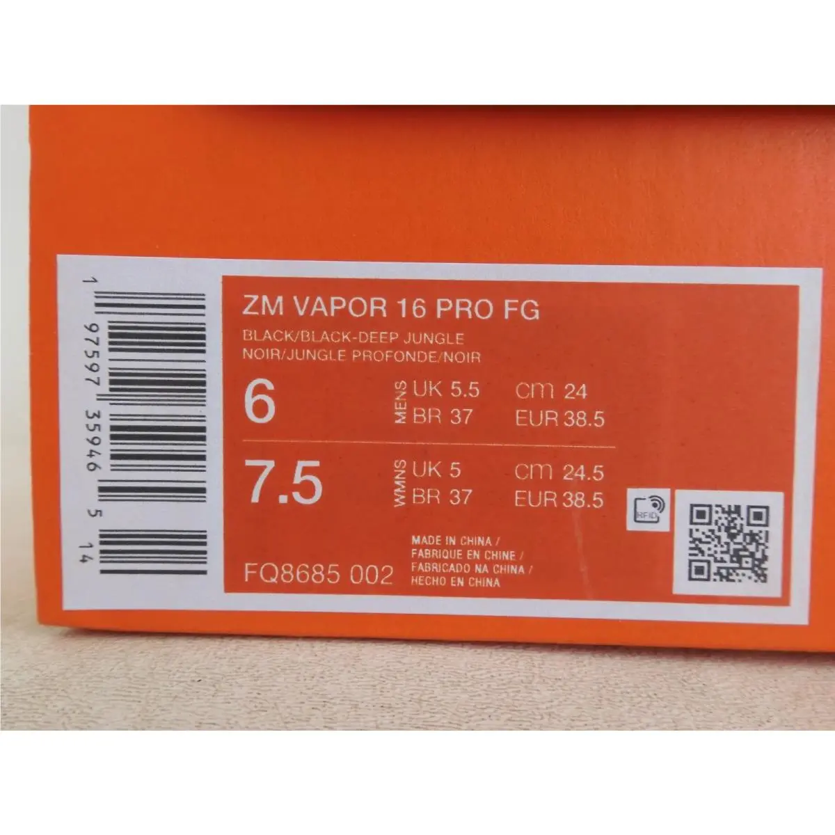 Nike shoes - Nike Mercurial Vapor - Mercurial Vapor - FQ8685-002 - Black (UPC: 197597359465) 8