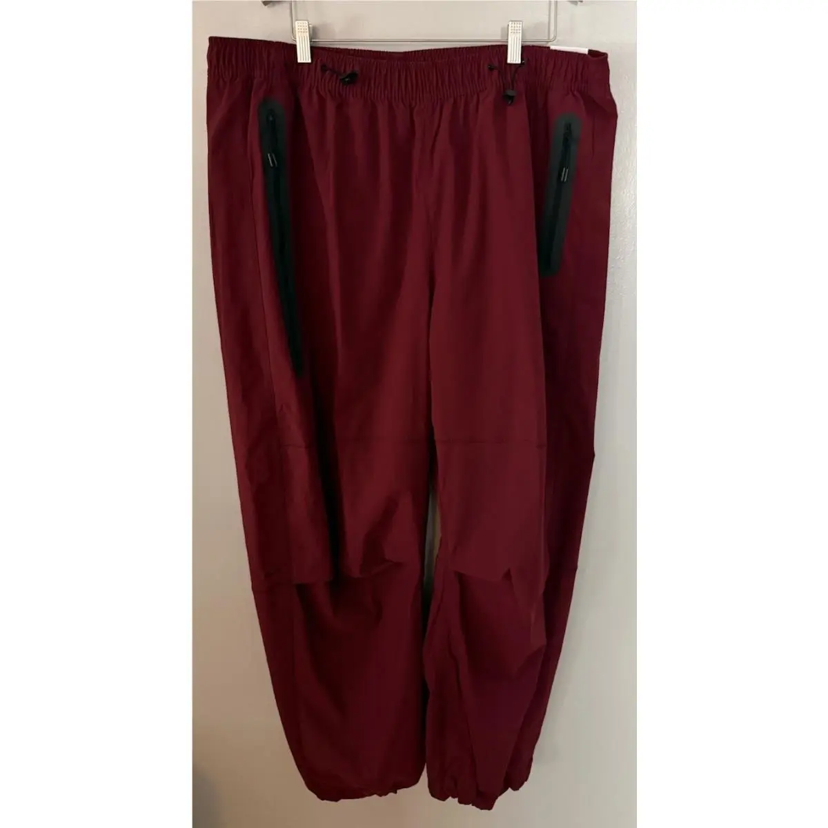 Tech Woven Oversized Pants Burgundy Crush Black Mens Size X-lrg HM7158-619 by Nike