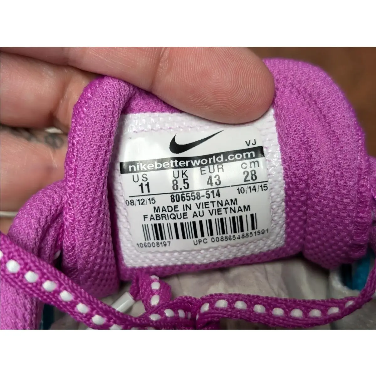 Nike shoes - Zoom Rival S 8 - Zoom Rival - 806558-514 - Hyper Violet Gamma Blue White (UPC: 0886548851591) 10