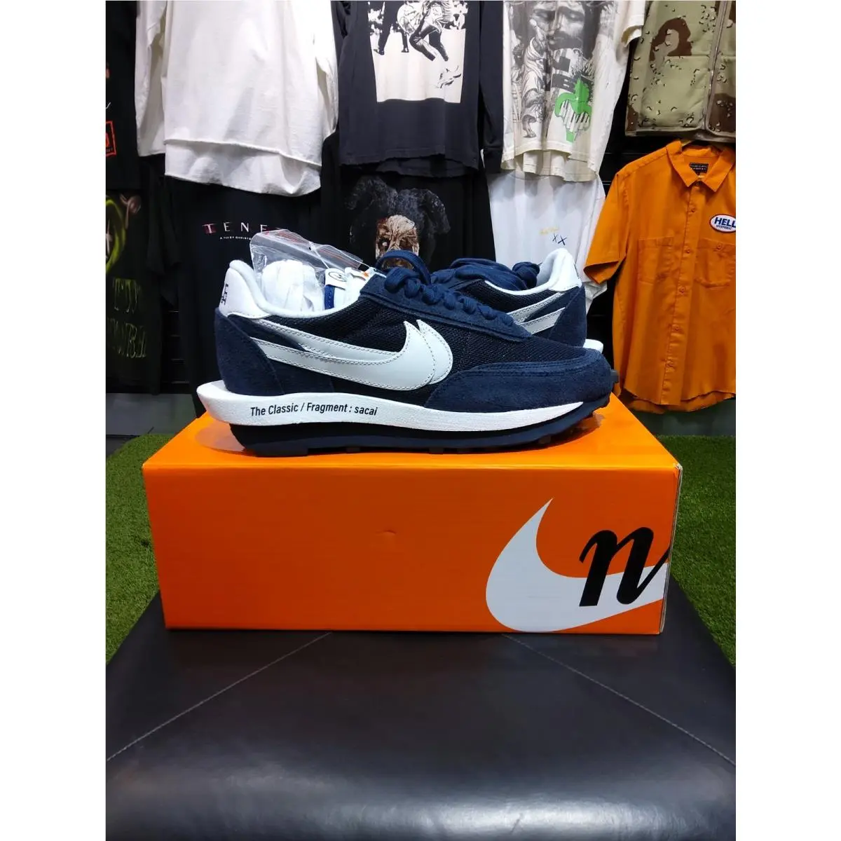 Nike LD Waffle Sacai Fragment Blue Void Running Sneakers SZ 10.5 DH2684 400