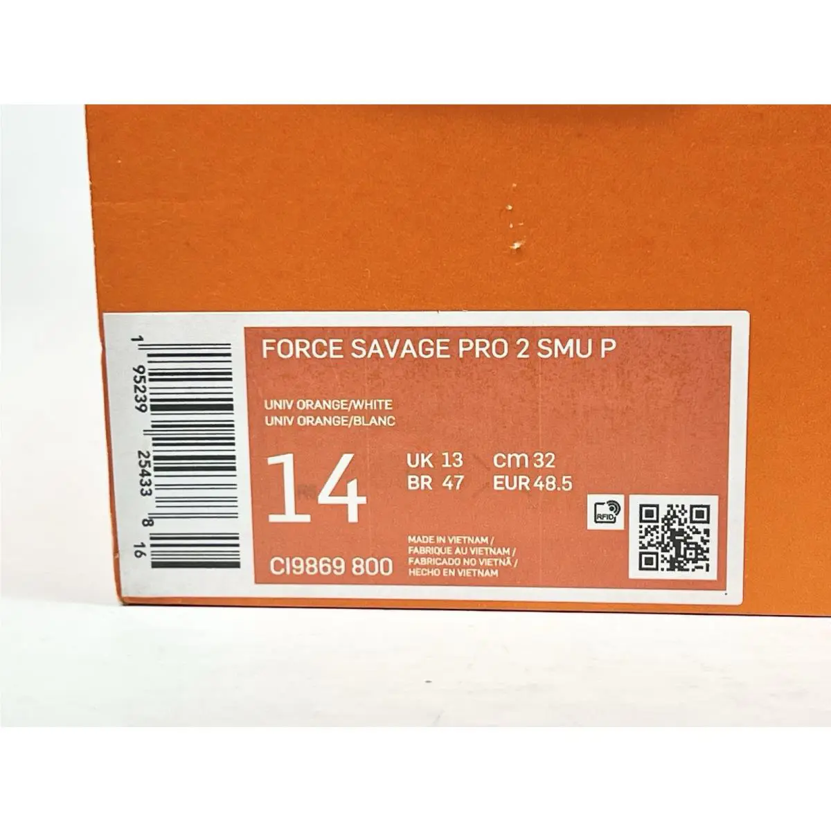 Nike shoes - Nike Force Savage - Force Savage - CI9869-800 - Orange 9