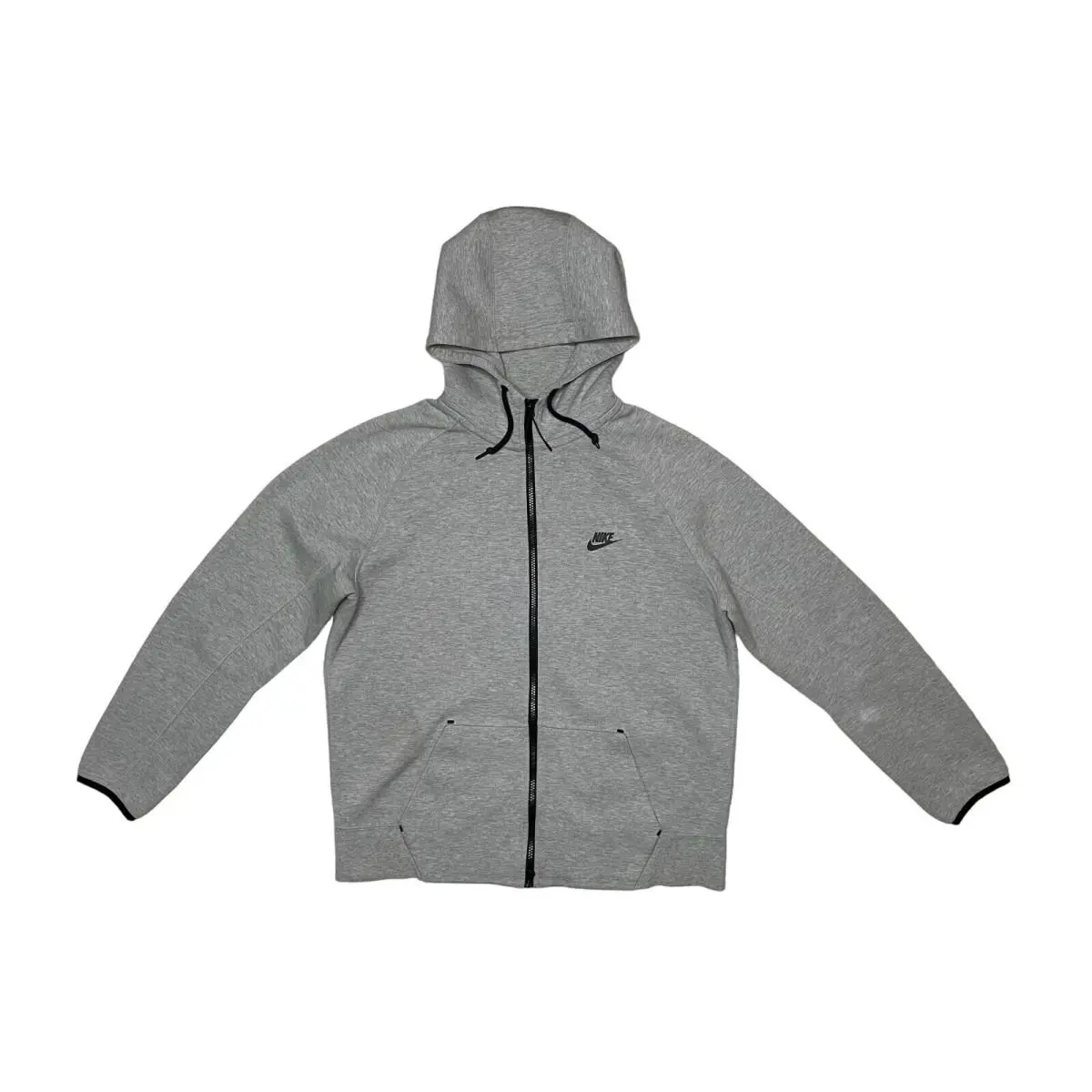 Nike AW77 Men s Sz L Gray Tech Fleece Full Zip Hooded Jacket 559592-063 Rare