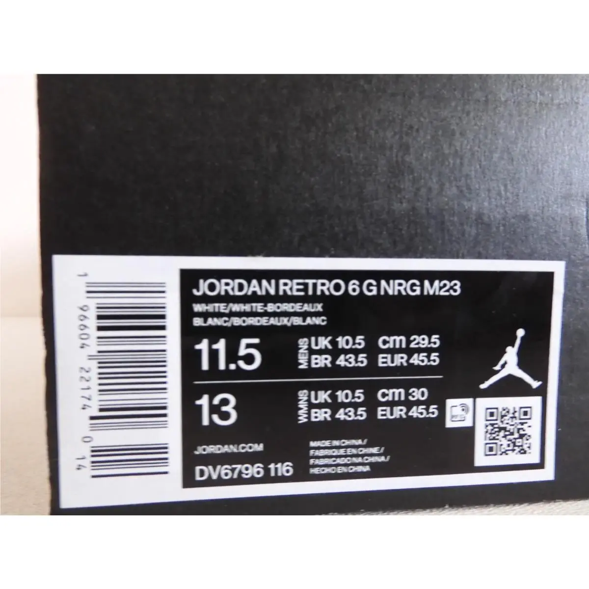 Nike shoes - Air Jordan 6 - Air - DV6796-116 - White (UPC: 196604221740) 3