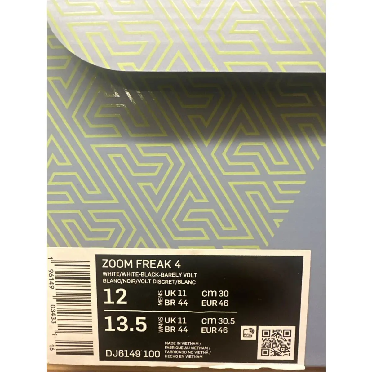 Nike shoes - Nike Zoom Freak - Zoom Freak - DJ6149-100 - White/Black/Barely Volt 4