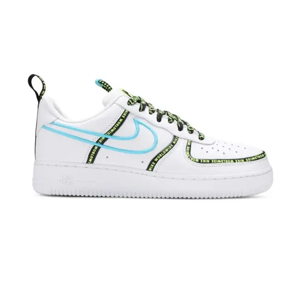 Nike shoes - Nike Air Force 1 - Air Force - CK7213-100 - White, Manufacturer: White/White/Blue Fury/Black/Volt 0