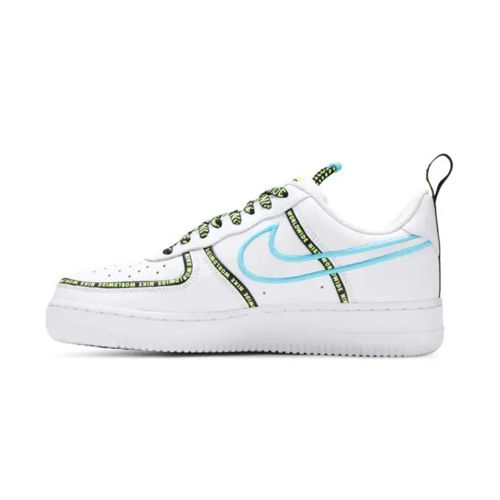 Nike shoes - Nike Air Force 1 - Air Force - CK7213-100 - White, Manufacturer: White/White/Blue Fury/Black/Volt 1