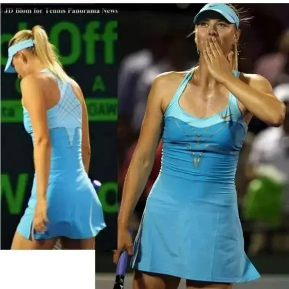 Nike Maria Sharapova Shockingly Gorgeous Sky Blue Tennis Dress XL Xlarge