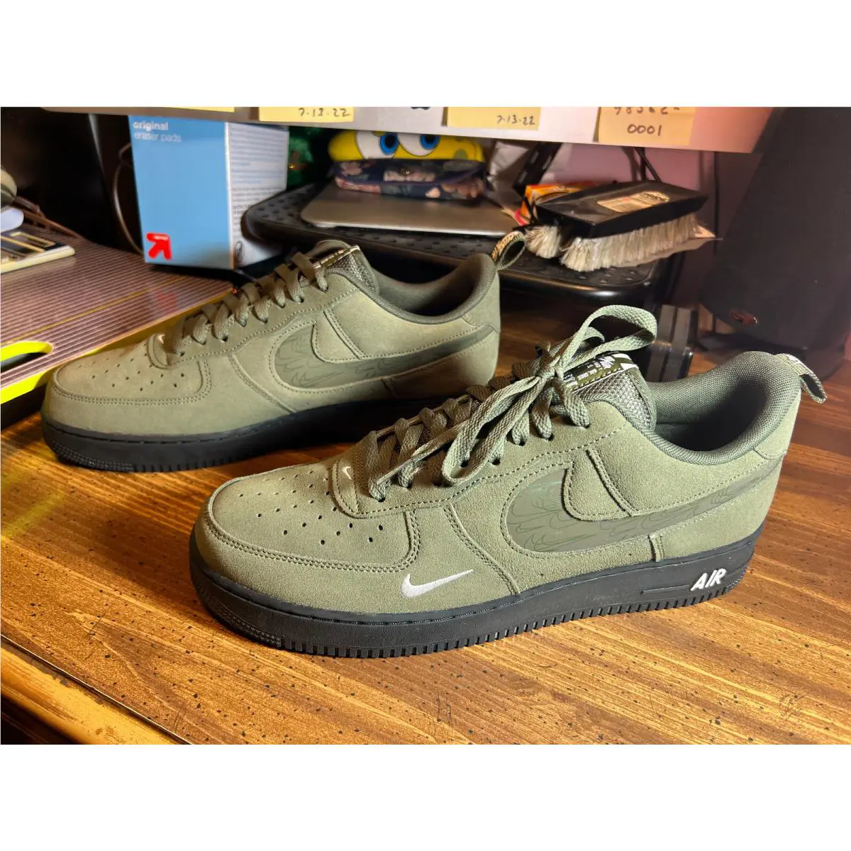 Nike shoes - Nike™ Air Force 1 Low `07 LV8 `Reflective Swoosh - Cargo Khaki` - DZ4514-300 - Khaki 8