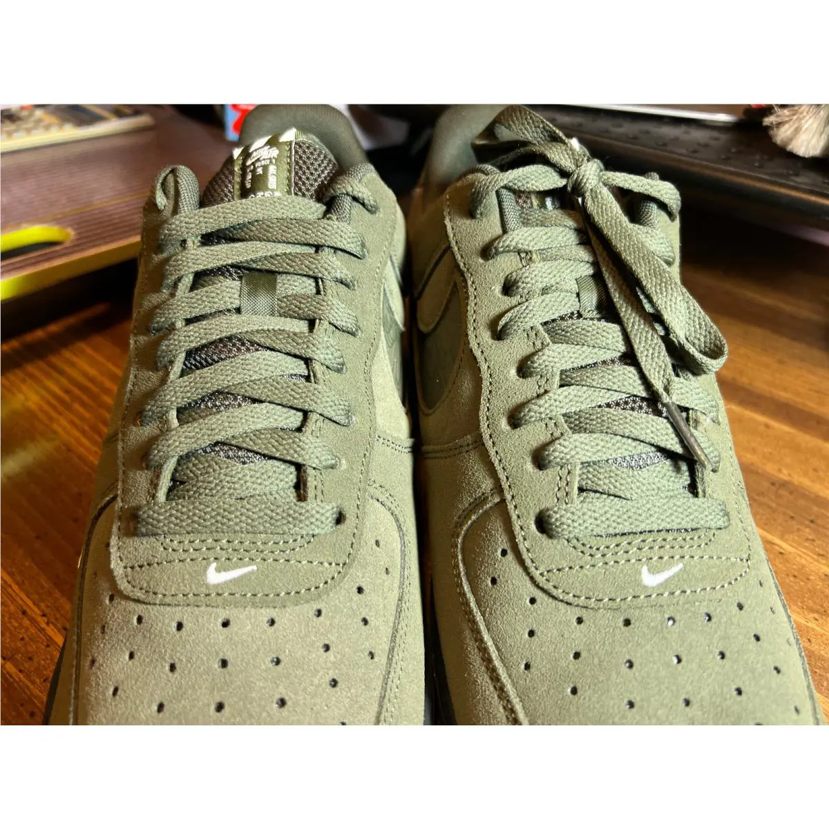 Nike shoes - Nike™ Air Force 1 Low `07 LV8 `Reflective Swoosh - Cargo Khaki` - DZ4514-300 - Khaki 12