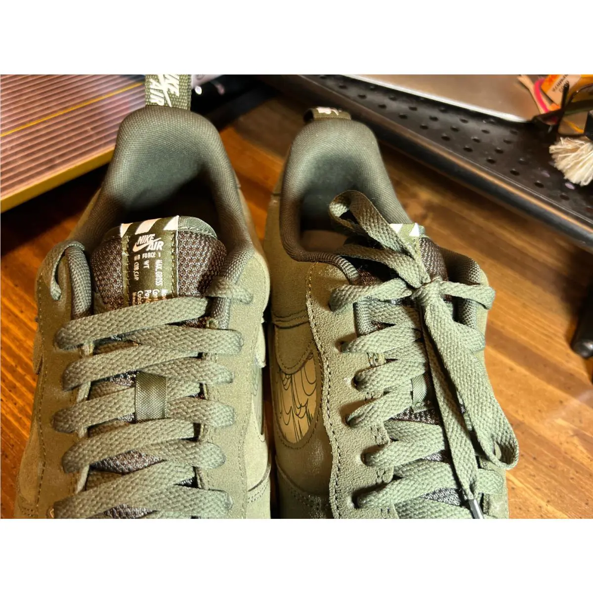 Nike shoes - Nike™ Air Force 1 Low `07 LV8 `Reflective Swoosh - Cargo Khaki` - DZ4514-300 - Khaki 13