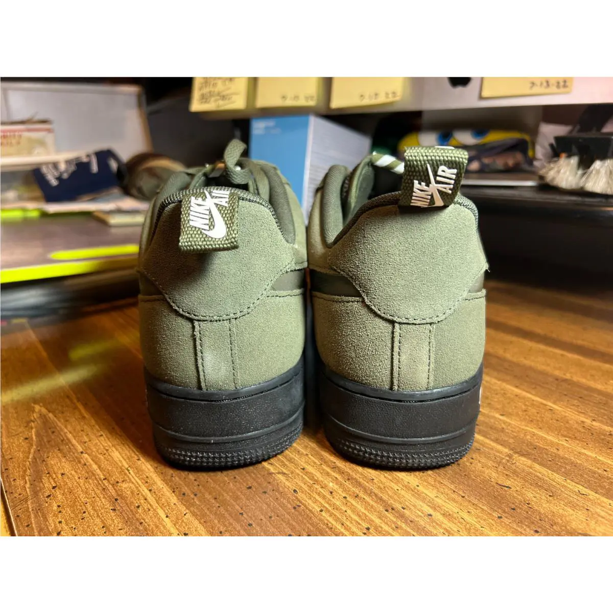 Nike shoes - Nike™ Air Force 1 Low `07 LV8 `Reflective Swoosh - Cargo Khaki` - DZ4514-300 - Khaki 15