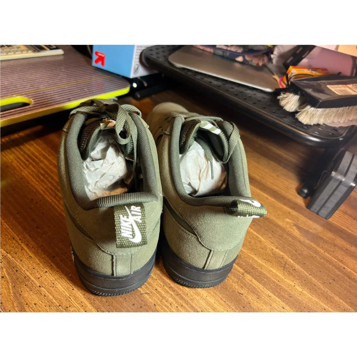 Nike shoes - Nike™ Air Force 1 Low `07 LV8 `Reflective Swoosh - Cargo Khaki` - DZ4514-300 - Khaki 16
