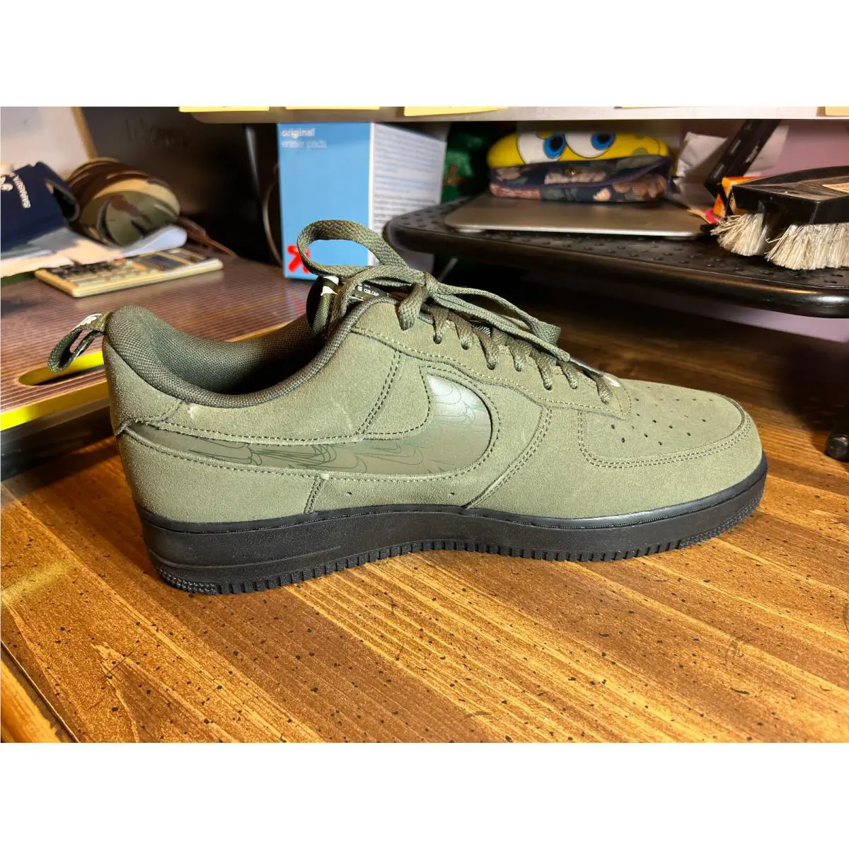 Nike shoes - Nike™ Air Force 1 Low `07 LV8 `Reflective Swoosh - Cargo Khaki` - DZ4514-300 - Khaki 0