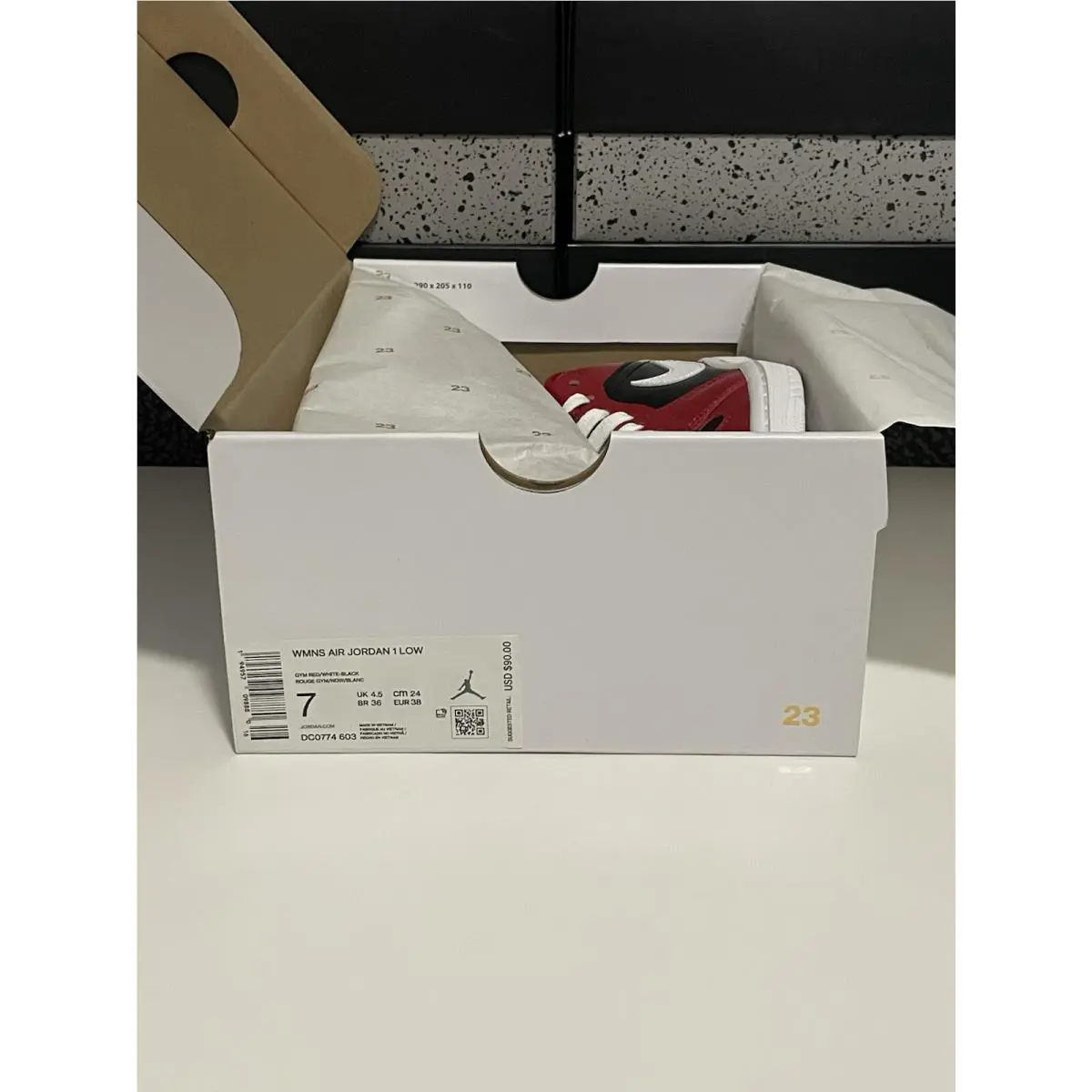 Nike shoes - Nike Air Jordan 1 Low - DC0774-603 - Gym Red/White-Black (UPC: 0194957098880) 5
