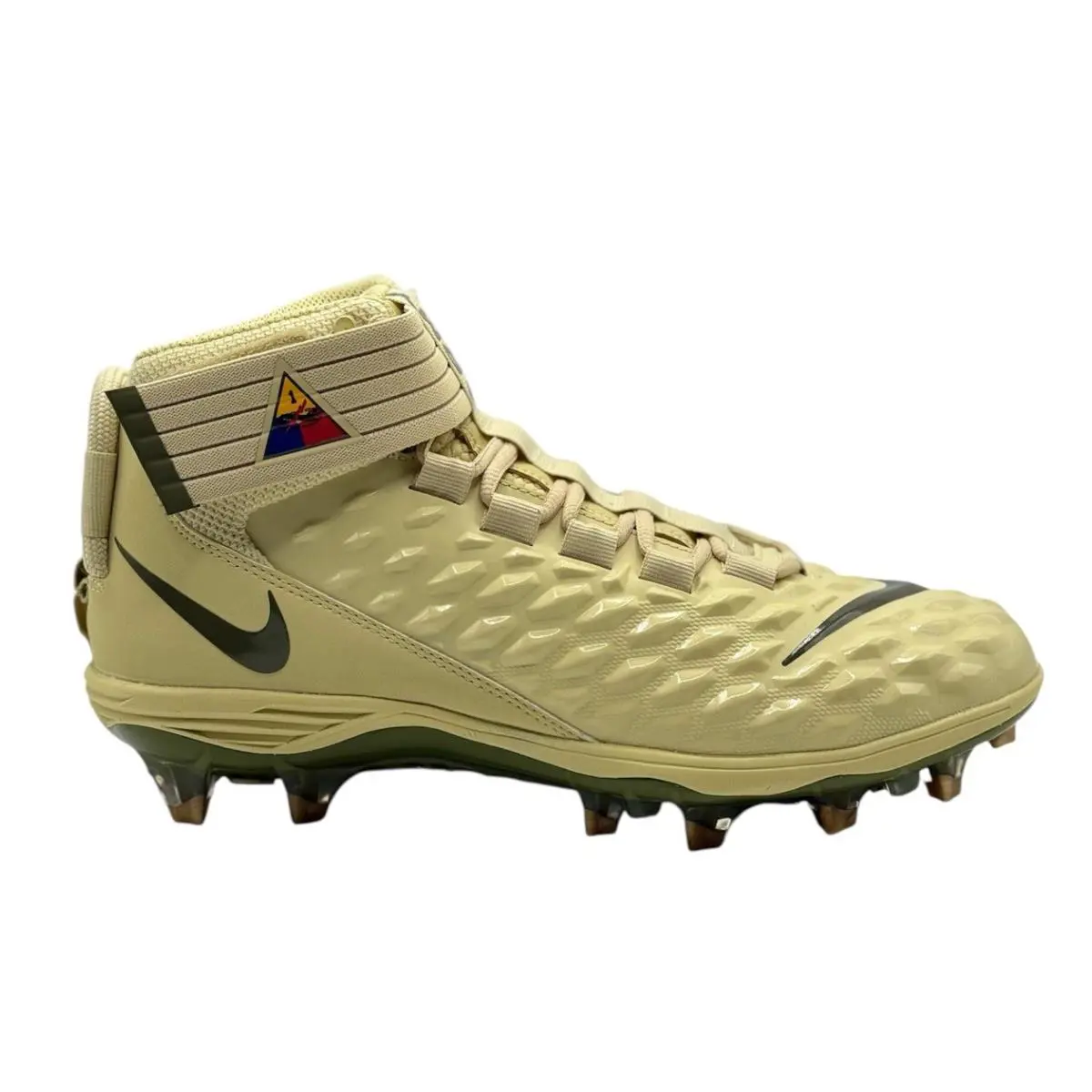 Nike Force Savage Pro 2 PE Army West Point Men Size 9 Football Cleats Nby Gold
