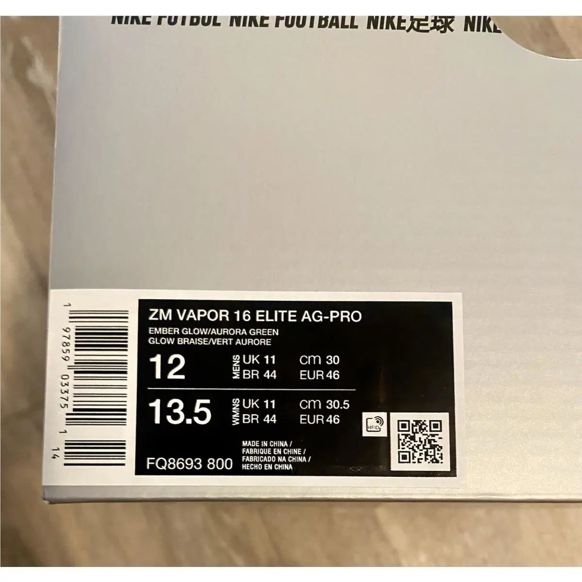 Nike shoes - Nike Zoom Mercurial Vapor 16 Elite AG - FQ8693-800 - Ember Glow / Aurora Green (UPC: 197859033751) 10