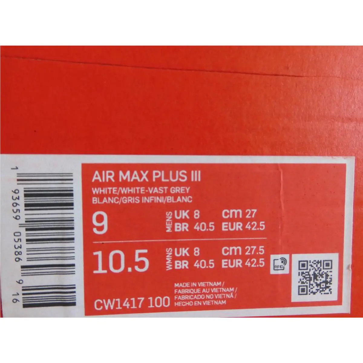 Nike shoes - Nike Air Max Plus III - CW1417-100 - White (UPC: 193659053869) 3