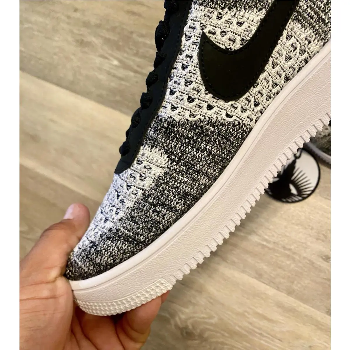 Nike shoes - Nike Air Force 1 Flyknit 2.0 - AV3042-001 - Black/Pure Platinum-Black-White 2