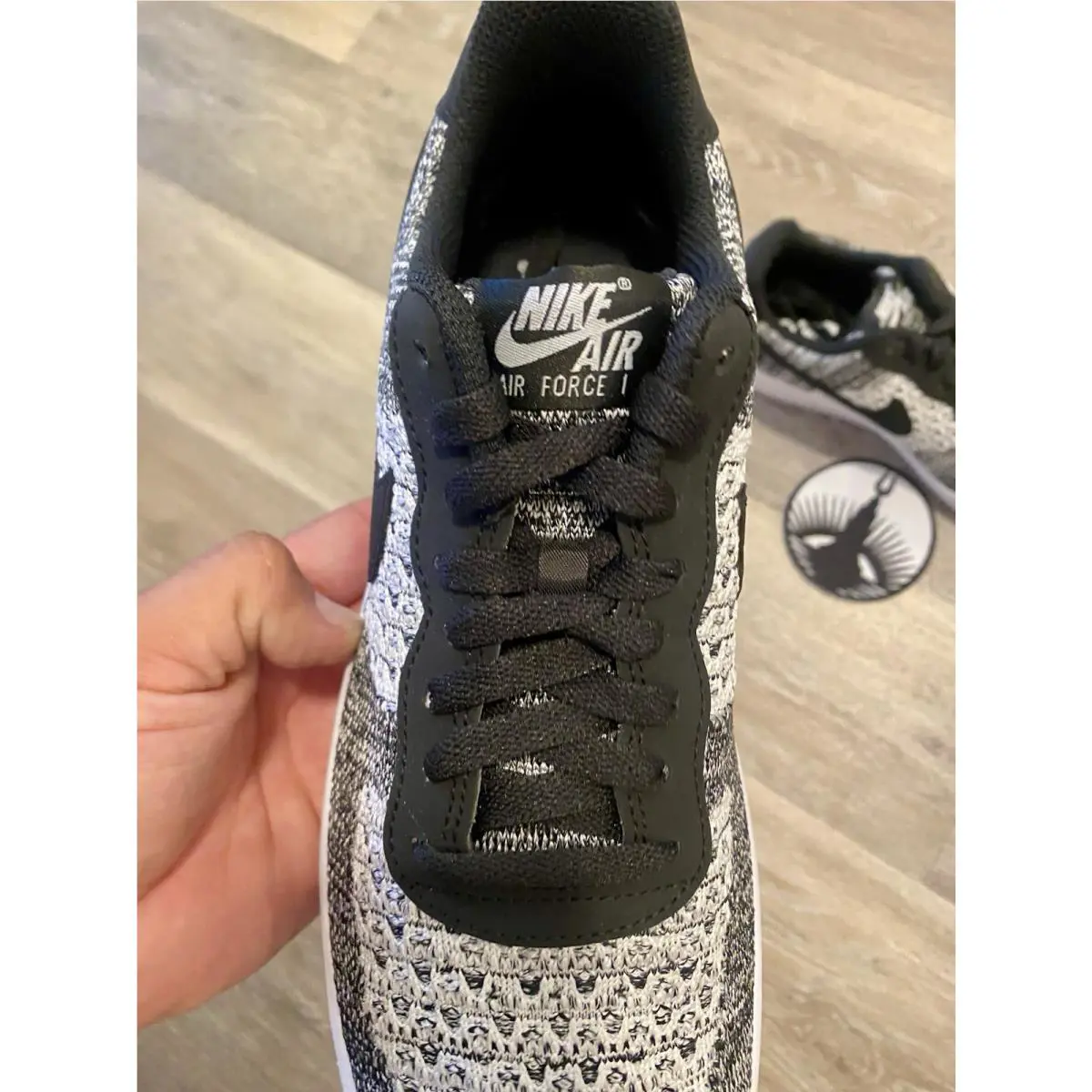 Nike shoes - Nike Air Force 1 Flyknit 2.0 - AV3042-001 - Black/Pure Platinum-Black-White 6