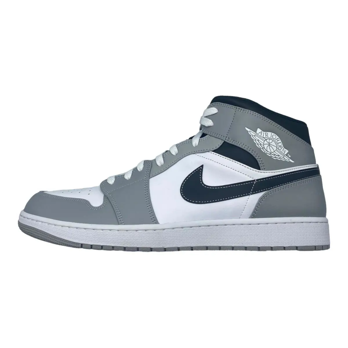 Nike Air Jordan 1 Mid ‘light Smoke Grey Anthracite’ 554724-078 - Men`s Size 17 - Gray