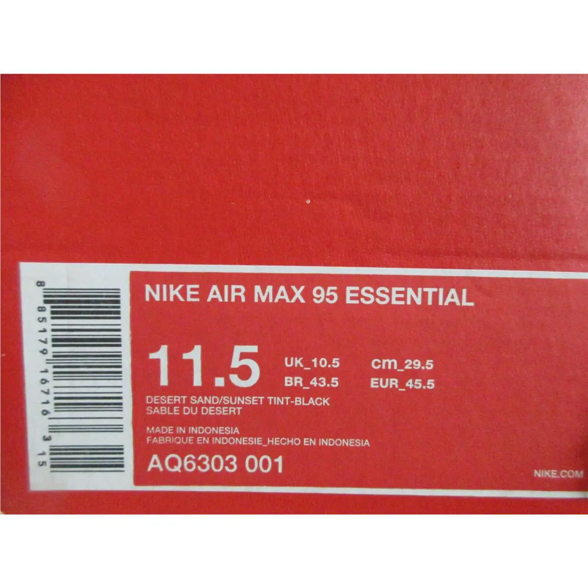 Nike shoes - Nike Air Max 95 - Air Max - AQ6303-001 - Brown (UPC: 885179167163) 3
