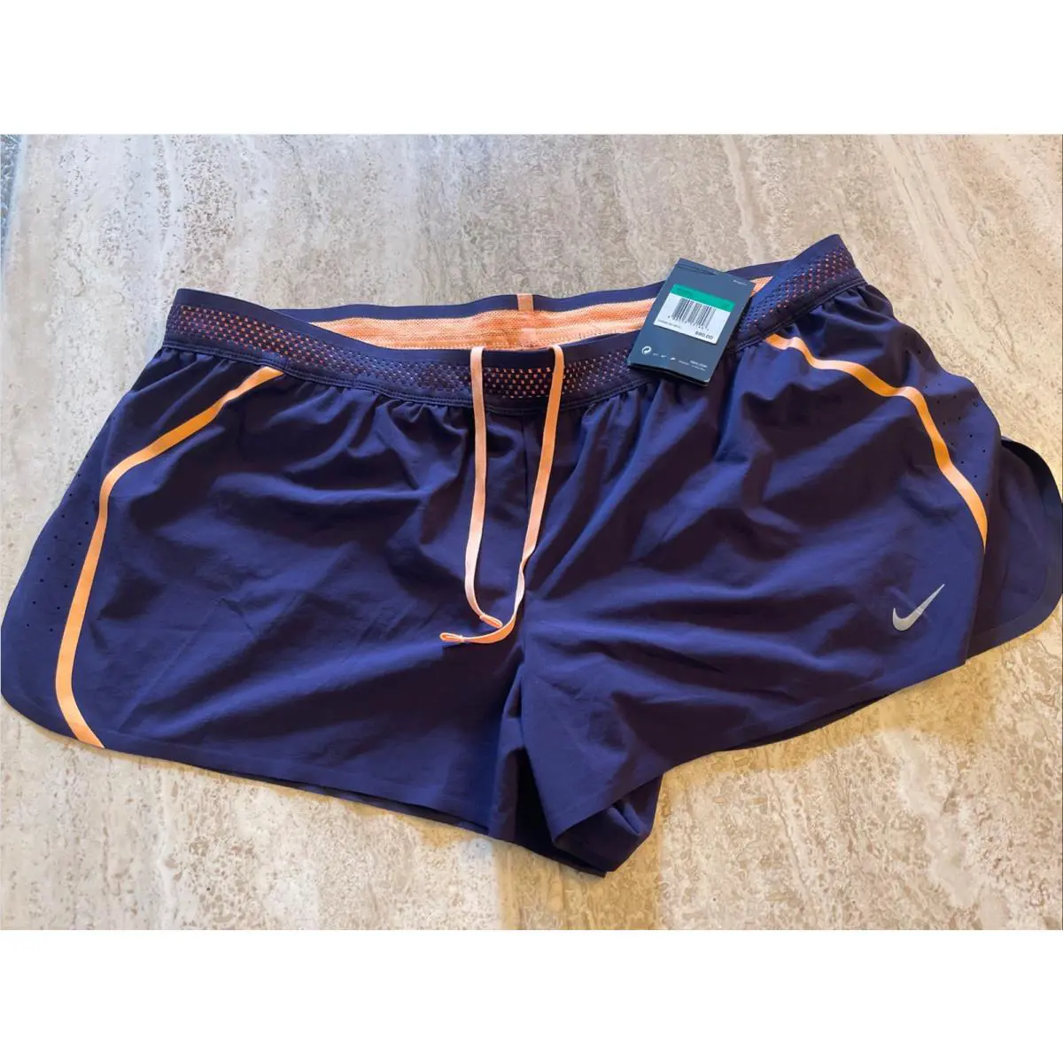 Nike Aeroswift Running Training Navy Shorts Womens XL 719564524 Dri Fit