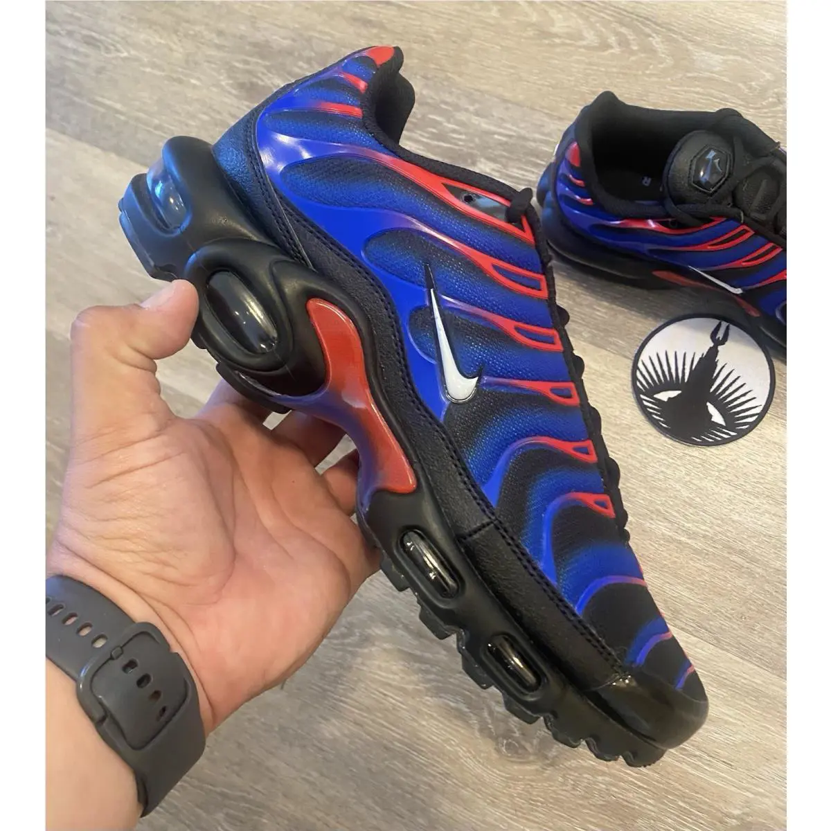 Nike shoes - Nike Air Max Plus - Air Max Plus - FN7805-001 - Black / University Red / Racer Blue (UPC: 196609224586) 8
