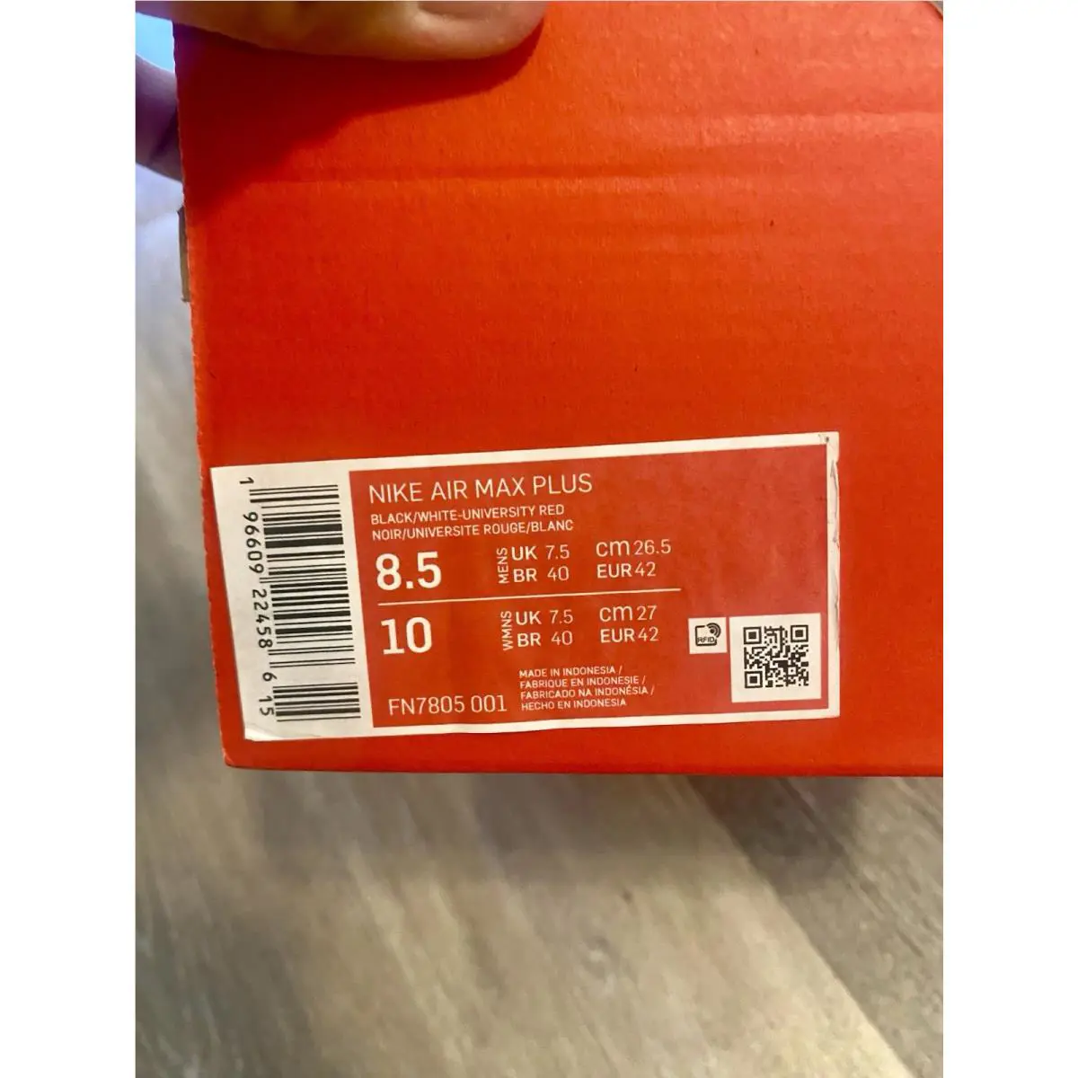 Nike shoes - Nike Air Max Plus - Air Max Plus - FN7805-001 - Black / University Red / Racer Blue (UPC: 196609224586) 10