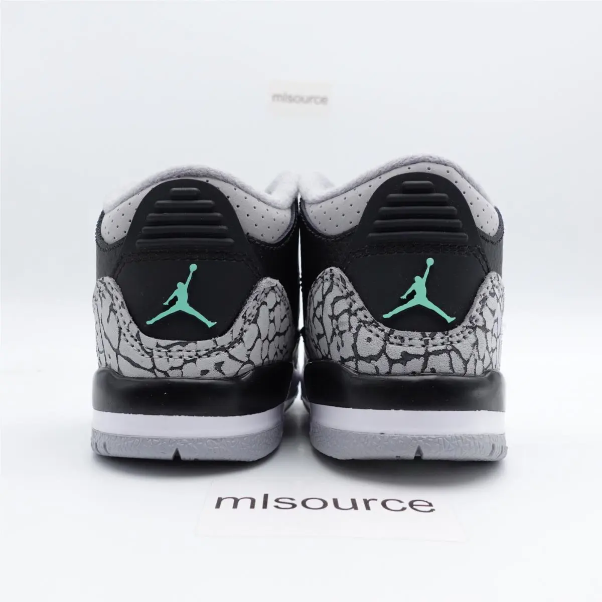Nike shoes - Jordan 3 Retro - Retro - DM0968-031 - Black, Manufacturer: Black/Green Glow/Wolf Grey (UPC: 197593773715) 3