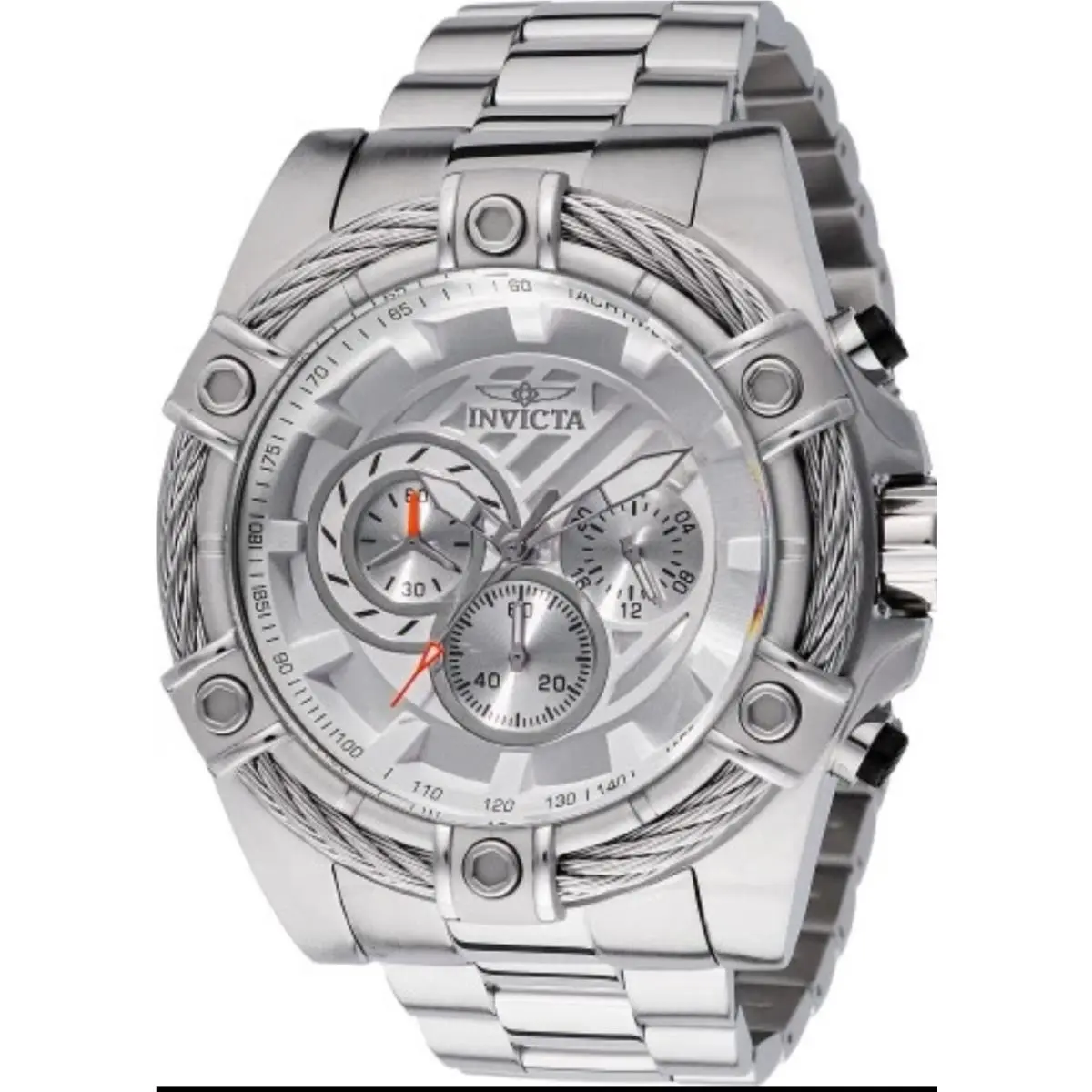 Invicta Men`s 48864 Bolt Quartz Chronograph Silver Dial Watch