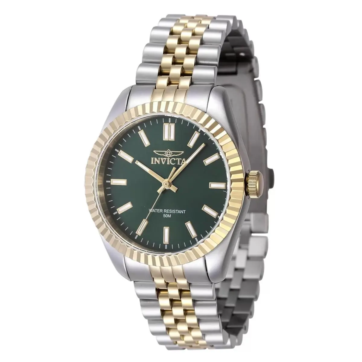 Invicta Women`s 47501 Specialty Quartz 3 Hand Green Dial Watch - Dial: Green, Band: Gold/Stainless Steel