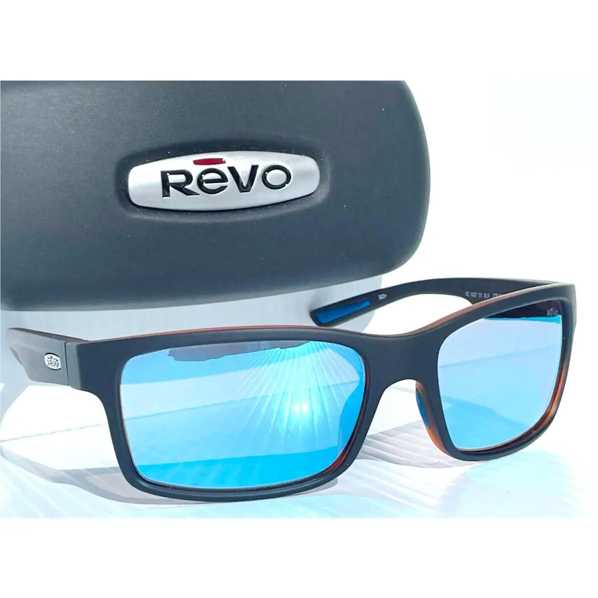 Crawler Matte Blacktort Polarized Blue Water Lens Sunglass 1027 01 Blp by Revo