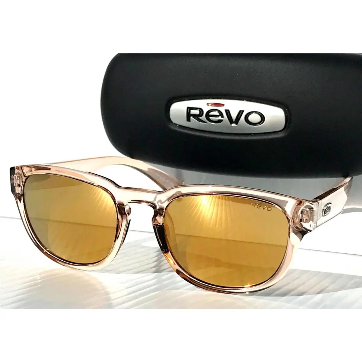 Revo Zinger Crystal Sand Polarized Champagne Lens Sunglass 1054 12 CH