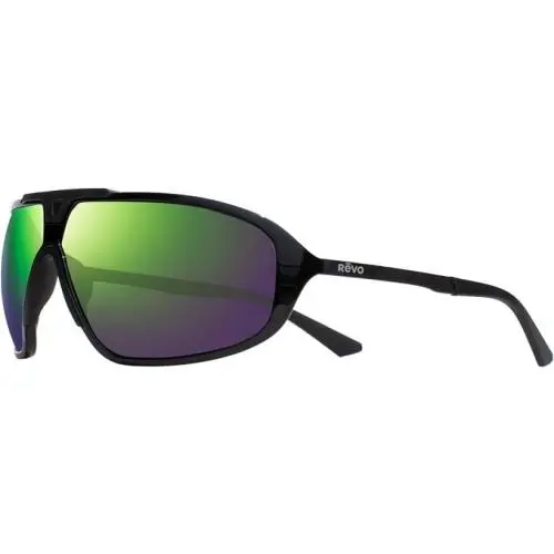 Revo Sunglasses Freestyle Shiny Black / Very Light Green Polarized Lens