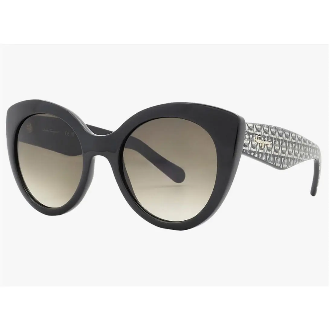 Salvatore Ferragamo SF964S 5421 Women Sunglasses - Gancini Black / Grey Gradient