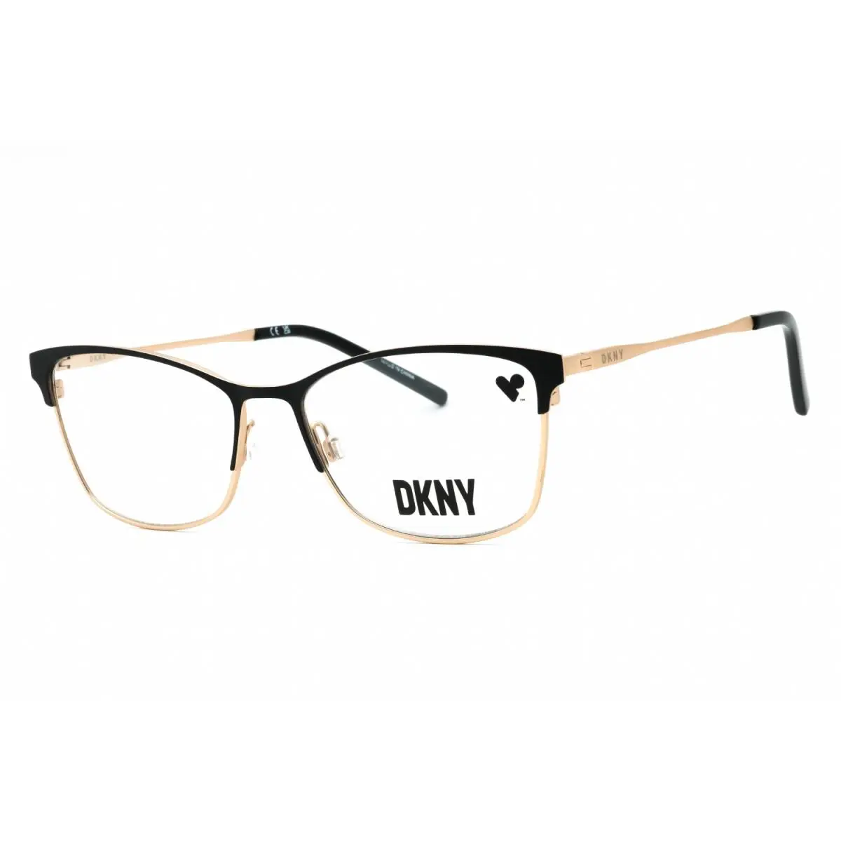 Dkny DK1028 001 Eyeglasses Black Gold Frame 53mm