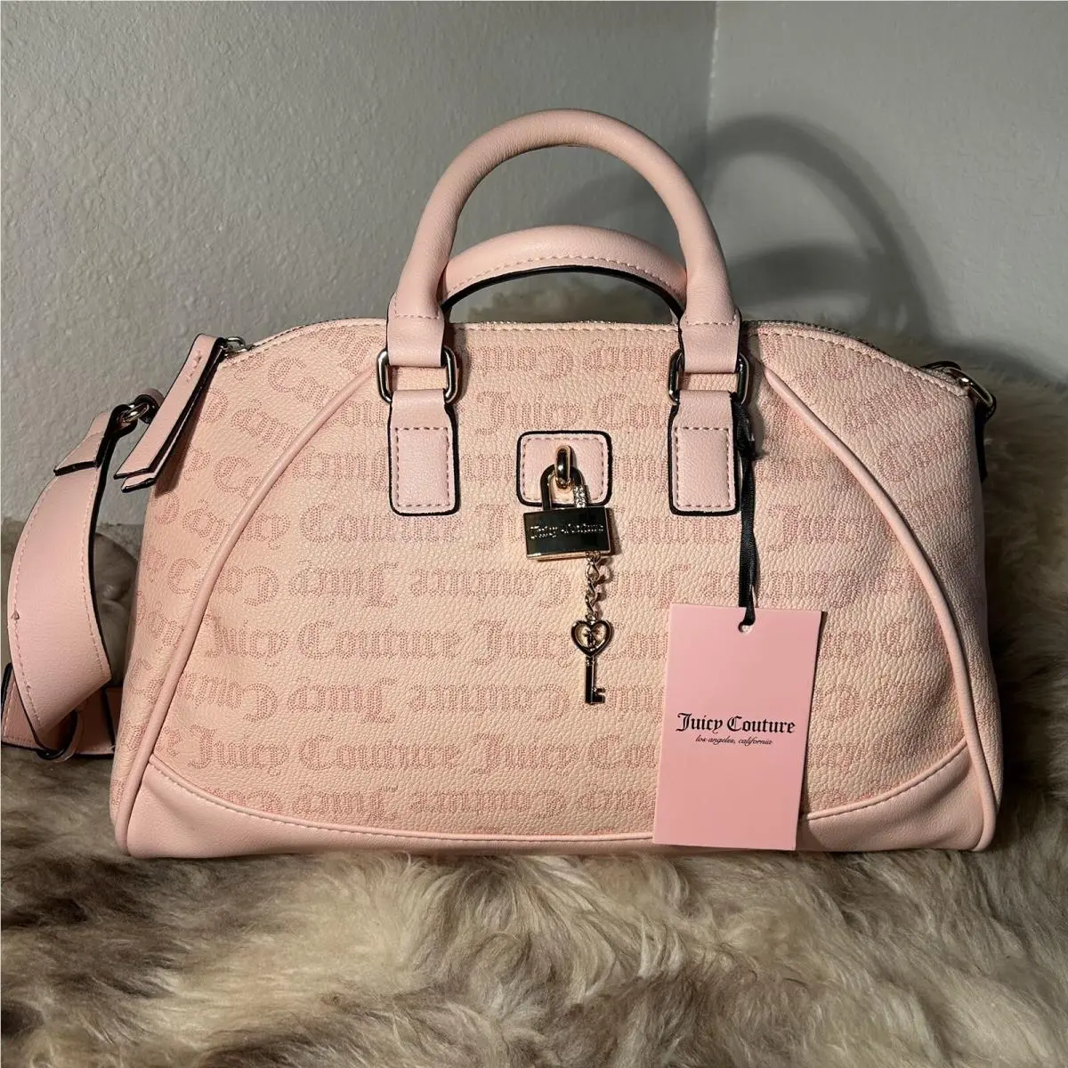 Juicy Couture Eastside Westside Satchel Crossbody - Macaroon Dots