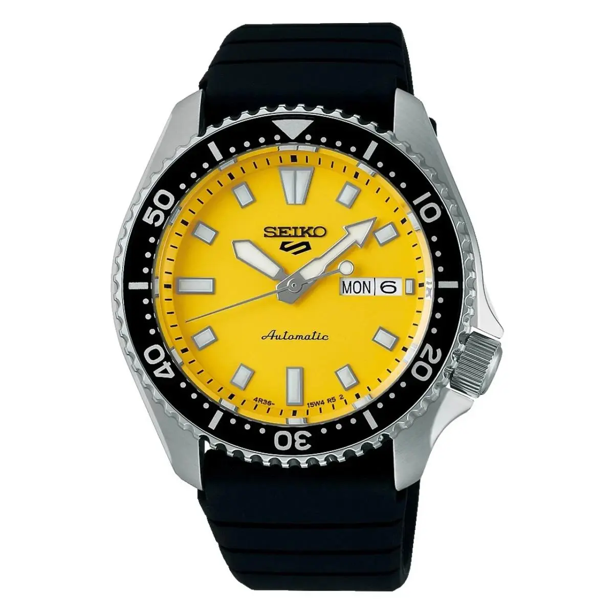 SRPL87 5 Sports Skx‑series Automatic Yellow Dial 42.5 mm Stainless Steel by Seiko