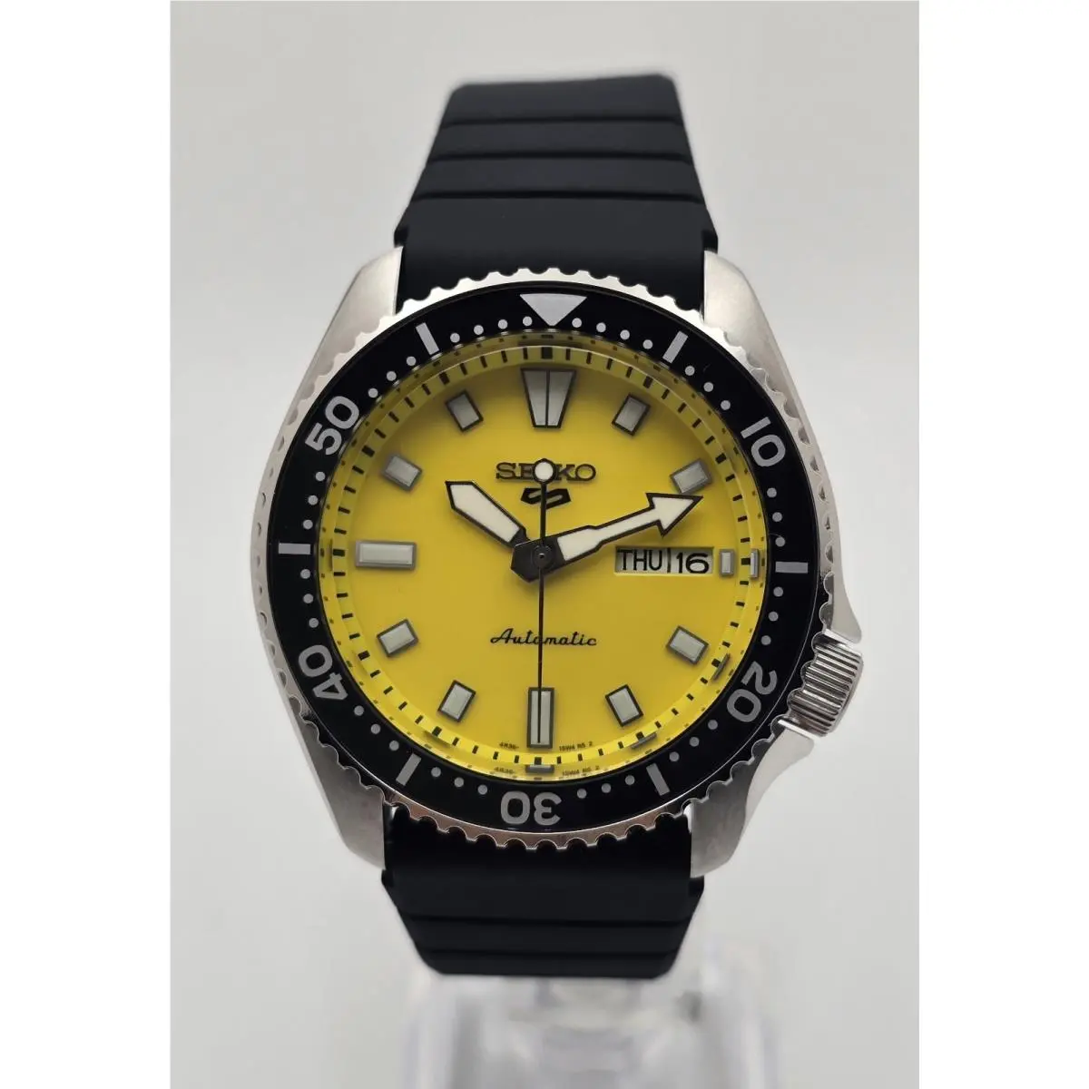 5 Sports SRPL87K1 Skx Redux 42.5mm Automatic Ki-iro Yellow Dial Silicone by Seiko