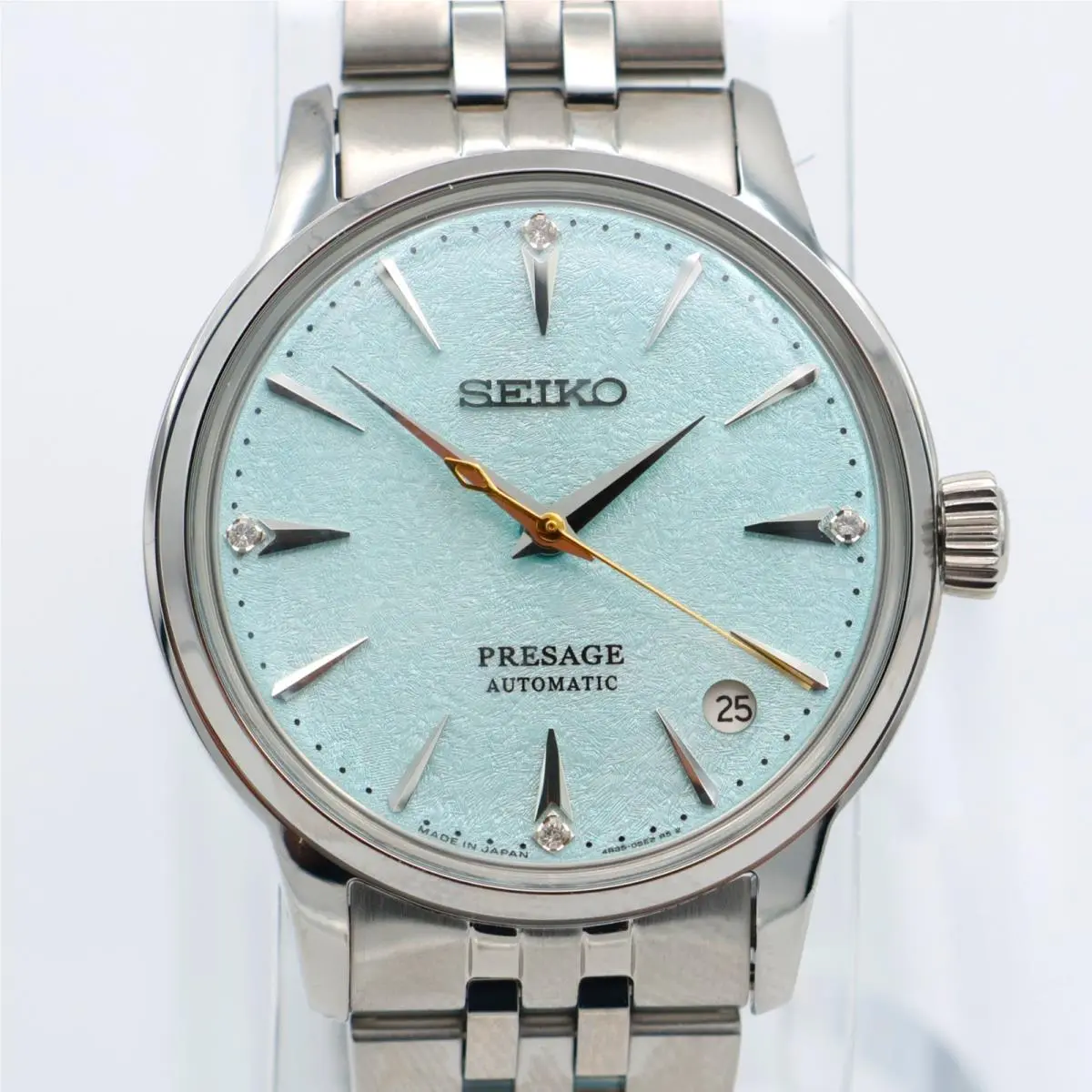 Presage Cocktail Time SRPL63J1 Frozen Mojito 34mm Automatic Diamond Dial by Seiko