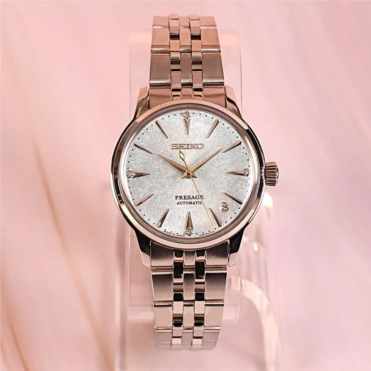 Presage Cocktail Time SRPL63J1 Frozen Mojito 34mm Automatic Diamond Dial by Seiko