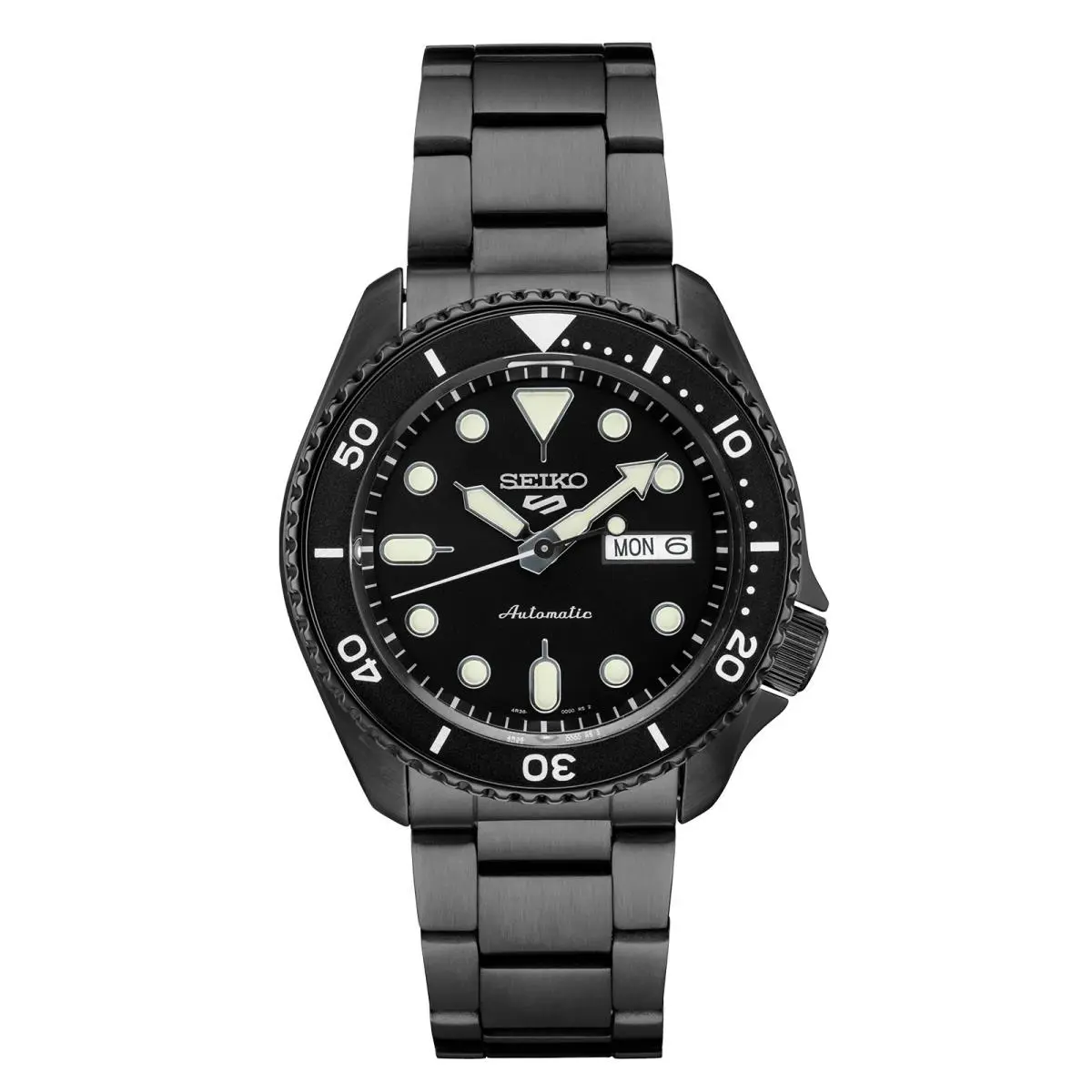 Seiko 5 Sports SRPD65 42.5 mm Black Dial Gunmetal Automatic Men Watch Steel Skx