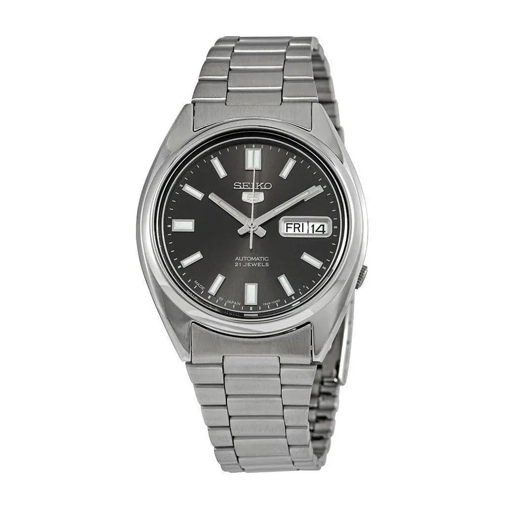 Seiko 5 Automatic Japan Made Stainless Steel Black Dial SNXS79J1 Mens Watch