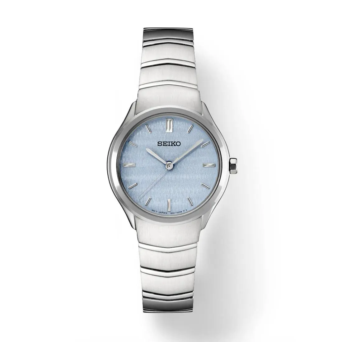 Seiko Women`s Essentials 30 mm Stainless Steel Blue Dial Quartz Watch SUR549 - Dial: Blue